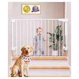 Cumbor 29.2 43' Baby Gate, Hardware Mounted, Auto-Close, Walk-Thru, White