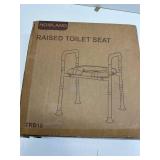 HOMLAND Raised Toilet Seat with Handles, Adjustable Height/Width, 400lb, Fits Any Toilet