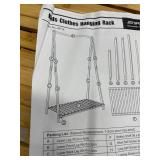 Bamboo Wood Kids Clothes Hanging Rack, Free-Standing Garment Rack for Bedroom & Living Room