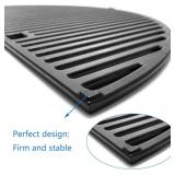 24' Cast Iron Heavy-Duty Half-Moon Grates for Kamado Grills, 24' Grill Grid