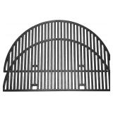 24' Cast Iron Heavy-Duty Half-Moon Grates for Kamado Grills, 24' Grill Grid