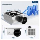 Amico Bathroom Exhaust Fans 2 Pack, 80 CFM, 1.0 Sones, Ceiling Retrofit Vent Fans, UL Listed