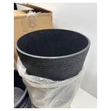 Worth Garden 2-Pack 21'H Black Tall Planters with Inside Pots, 14' Dia Plastic Pots