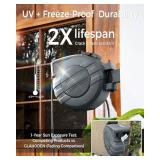 $136 GLAHODEN Retractable Hose Reel 5/8 x 90 ft, 2025 Dual Ratchet Lock, 180  Swivel Mount