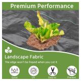 Pattiumo Weed Barrier Fabric 6x300FT, 3.2oz Heavy Duty Landscape/Garden Weed Blocker