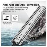 Locking Drawer Slides, Full Extension, 12-40 Inch, Side-Mount Rails, 136 lb, 1 Pair