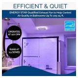 $170 Broan-NuTone AER110RGBL 110 CFM Ventilation Fan, 24-Color LED, 1.5 Sones, ENERGY STAR, White