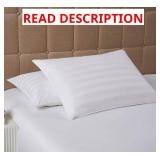 $125 DOWNLITE Down Extra Thin, Flat Pillow for Stomach Sleepers (Hypoallergenic) (Standard/Queen)