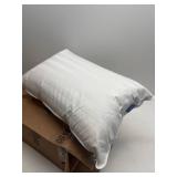 $125 DOWNLITE Down Extra Thin, Flat Pillow for Stomach Sleepers (Hypoallergenic) (Standard/Queen)