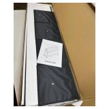 Timberer 4-Section Laundry Sorter with Wheels, 2 Shelves, Oxford Bags, Black/Rustic Brown