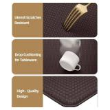 Color&Geometry Anti Fatigue Kitchen Mat 24x84, Easy Clean, Water/Oil Proof, Anti Slip Rug Brown
