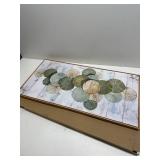 Green Abstract Canvas Wall Art, 20x40, Framed, for Bedroom, Living Room, Dining Room Decor