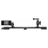 Bulletpoint Picatinny Rail Mount with Phone & Action Camera Holder for 2024+ Jeep JL/Gladiator