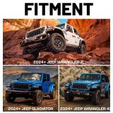 Bulletpoint Picatinny Rail Mount with Phone & Action Camera Holder for 2024+ Jeep JL/Gladiator