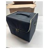 Deciniee Travel Makeup Bag with 4 Trays, Adjustable Dividers, Travel Case, Black