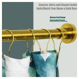 Artiwell Heavy Duty Shower Rod, Adjustable 47-84 in, Permanent Mount, Stainless, Brushed Gold