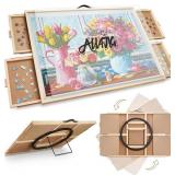 ALL4JIG 1500-Piece 2-in-1 Tilting & Rotating Puzzle Board, 24.53' x 33.19', 4 Drawers, Cover