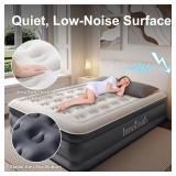 InnoTruth Queen Air Mattress with Built-in Pump, 18' Thick, 650lb Capacity