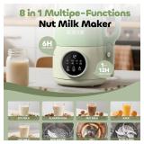 Nut Milk Maker, Soy & Oat Milk with 8 Presets, Auto-Clean, Delay Start, 33oz, Green