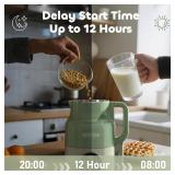 Nut Milk Maker, Soy & Oat Milk with 8 Presets, Auto-Clean, Delay Start, 33oz, Green