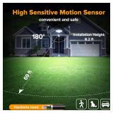 LUTEC 80W 9000LM LED Security Light with Motion Sensor, 4-Head Floods, IP65, 5000K