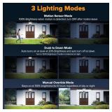 LUTEC 80W 9000LM LED Security Light with Motion Sensor, 4-Head Floods, IP65, 5000K