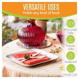 Raj Eco Compostable Palm Leaf Plates - 8 Inch Square, 50 Party Plates, Natural, Biodegradable