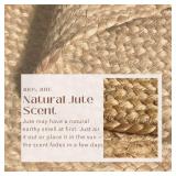 Chardin Home Hand Woven Natural Jute Braided Rug - 6 Ft Round Scalloped Rug