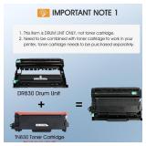DR-830 Drum Unit for Brother DR830, HL-L2405W, DCP-L2640DW (2-Pack)