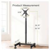 Perlegear Rolling TV Stand on Wheels for 13-50 inch TVs, 30  Tilt, Holds 44lbs, VESA 200x200