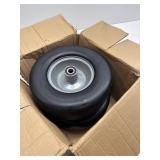 Cubesprings 13x6.50-6 Mower Tires, Flat-Free Front, 3/4, 5/8, 1/2 Bearings, White Rim, 2Pack