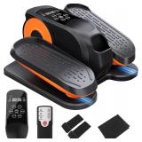 Under Desk Elliptical Machine,Foot Exerciser for Seniors Fully Assembled, Quiet & Portable Electric Seated Pedal Exerciser with Remote Control & 12 Adjustable Speeds