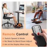 Under Desk Elliptical Machine,Foot Exerciser for Seniors Fully Assembled, Quiet & Portable Electric Seated Pedal Exerciser with Remote Control & 12 Adjustable Speeds