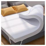 $140 PERLECARE Queen Mattress Topper, 3 Inch Gel Memory Foam Mattress Topper for Pressure Relief, Premium Soft Cooling Sleep, Non-Slip Design with Removable & Washable Cover, Oeko-Tex Certified