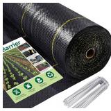 $224 UPGRADE Custom 3ft x 166ft Premium Weed Barrier, 3.5oz Heavy Duty Landscape Fabric Garden Woven Ground Cloth with Superior Permeability Weed Control