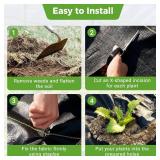 $224 UPGRADE Custom 3ft x 166ft Premium Weed Barrier, 3.5oz Heavy Duty Landscape Fabric Garden Woven Ground Cloth with Superior Permeability Weed Control