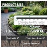33ft. Galvanized Steel Landscape Edging (10-Pack)   40' Metal Edging for Landscaping with 11 Stakes, Hammer-in Metal Landscaping Edging for Yard Pathway & Flower Beds   Lawn Edge for Garden Design