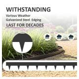 33ft. Galvanized Steel Landscape Edging (10-Pack)   40' Metal Edging for Landscaping with 11 Stakes, Hammer-in Metal Landscaping Edging for Yard Pathway & Flower Beds   Lawn Edge for Garden Design