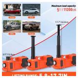 $122 ROGTZ Electric Hydraulic Car Jack Kit with Impact Wrench and Tire Inflator Pump, 5 Ton 12V Hydraulic Jack for SUV Sedans Tire Change with LED Light