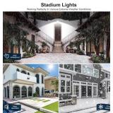 $130 LED Flood Light 240W 36000LM, Super Bright Shoe Box Stadium Light for Sports Arena & Parking Lot, 5000K 120  Wide Angle, 110-277V Outdoor High Mast Fixture