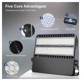 $130 LED Flood Light 240W 36000LM, Super Bright Shoe Box Stadium Light for Sports Arena & Parking Lot, 5000K 120  Wide Angle, 110-277V Outdoor High Mast Fixture