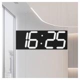 CHKOSDA Digital Clock with Large Display 18.7 Inch, GPS Auto-Sync Time, Wall-Mounted with Remote Control, Ideal for Classroom Use