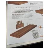 TIDITA Acacia 36 Inch Large Charcuterie Boards for Party with Cheese Knife Set of 4   Acacia Wood Serving Tray with Handles, Long Charcuterie Board, Wooden Cheese Board