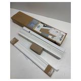 Lumino - 2' Cordless Flat Slat Faux Wood Window Blinds for Home - 24' W x 36' L - White, Faux Wood Blinds for Indoor Windows, Venetian Room Darkening Blinds