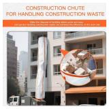 20 Ft Construction Trash Chute with Circular Top Steel Ring and 4 Adjustable Handles, Heavy Duty Construction Chute, Construction Debris Chute for Removal of Construction Waste