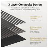 TONOR Wood Slatwall Panels, 2 Pack 47.2' x 23.6'/ 120 x60cm(15.5ft ) Acoustic Wall Panels, Wood Slat Acoustic Panels for Noise Cancelling and Wall D cor Living Room, Bedroom, Home Decor, Office, Black