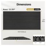 TONOR Wood Slatwall Panels, 2 Pack 47.2' x 23.6'/ 120 x60cm(15.5ft ) Acoustic Wall Panels, Wood Slat Acoustic Panels for Noise Cancelling and Wall D cor Living Room, Bedroom, Home Decor, Office, Black