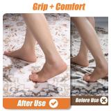 Non-Slip Rug Pad 9x12 Ft   9 x 12 Ventilated PVC Mesh Underlay for Hardwood & Tile Floors, Easy-Cut Anti-Skid Carpet Gripper for Living Room Area Rugs