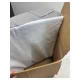 Bedluxe Wedge Pillow, 10 inch Bed Wedge Pillow for Headboard, Pillow Wedge for Acid Reflux Relief, Sleeping, Back Pain Relief, Snoring, Triangle Pillow Wedge, White/Grey