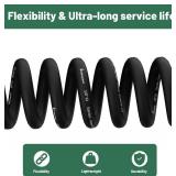 Beitopamz Garden Hose 25 ft x 5/8 in Heavy Duty Water Hose, Flexible and Durable, Lightweight Rubber Hybrid Hose, Leak-Free Connections, Male to Female 3/4' Brass Fittings for Patio, Lawn, Black